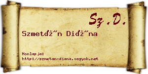 Szmetán Diána névjegykártya